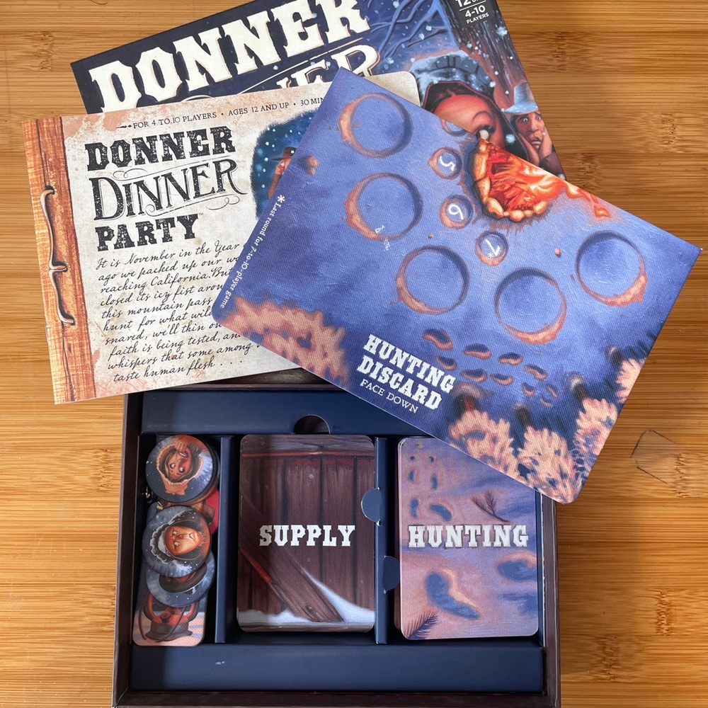 ⭐️ $10 - DONNER DINNER PARTY SOCIAL DEDUCTION + BLUFFING BOARD GAME - Picture 3 of 14